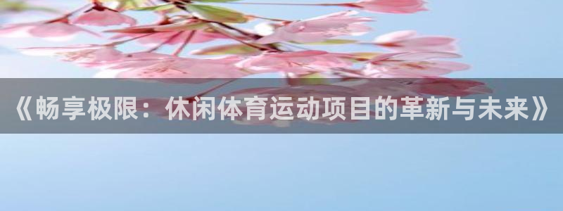 3377体育被国家取消了吗：《畅享极限：休闲体育运动项目的革